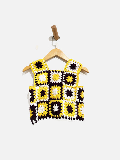 NN Yellow/Purple Kids Granny Square Tank (Fits 8/10)