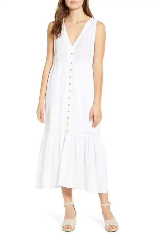 BeachLunchLounge Lexa Crinkle Maxi Dress - Large