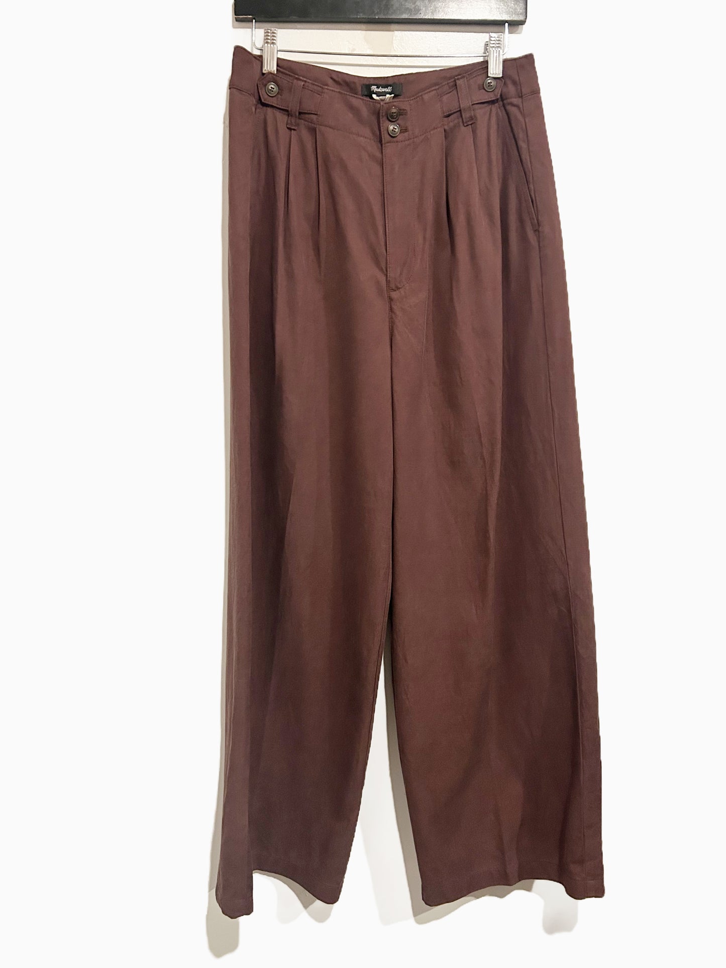 Madewell The Harlow Wide-Leg Pant in Chocolate Raisin - 8
