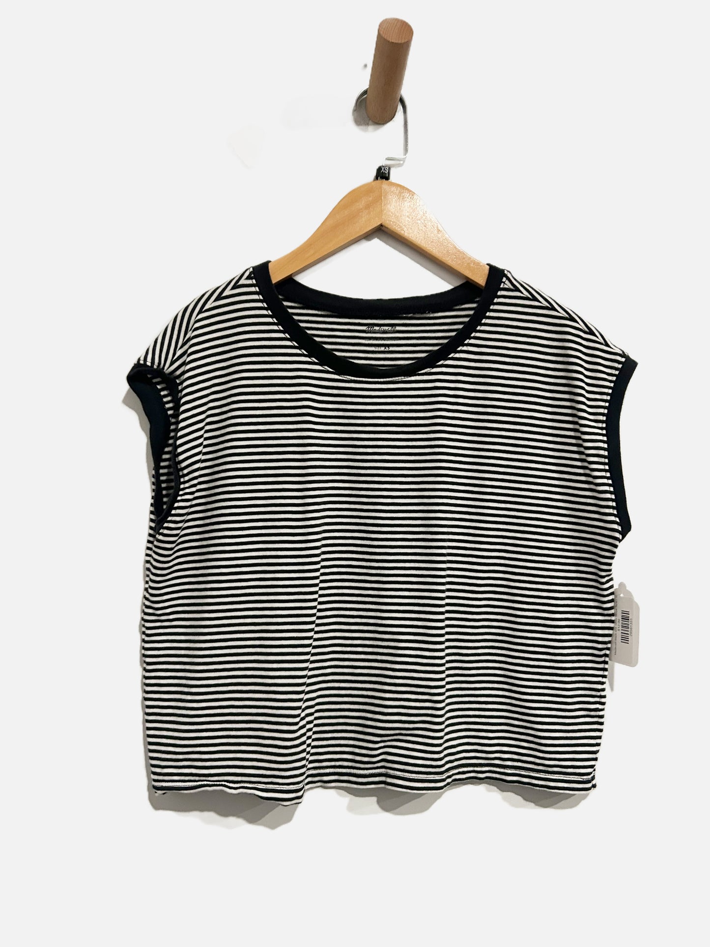 Madewell Black and White Stripe Tank - XS