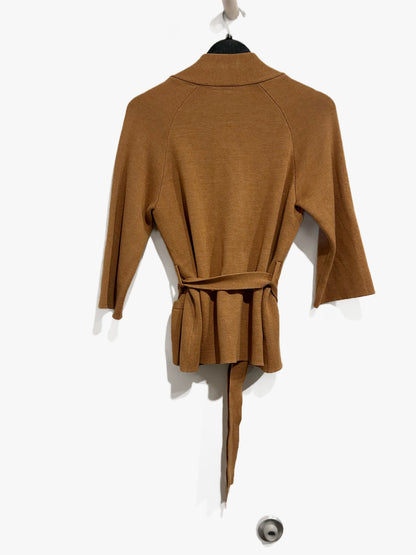 Anthropologie Moth Rizzo Belted Cardigan in Bronze - Small