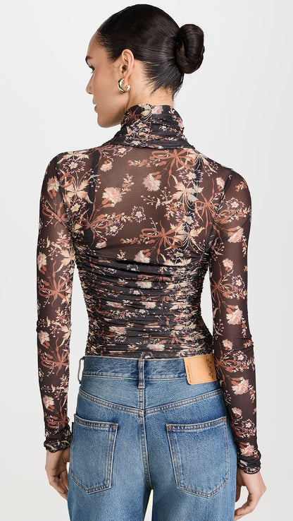 Free People Intimately Under It All Printed Bodysuit - Medium