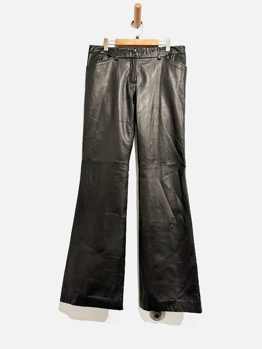 Theory Black Leather Pants - 6