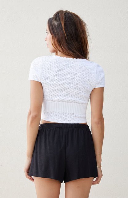 Pacsun Evelyn Sweater T-Shirt in White - Medium