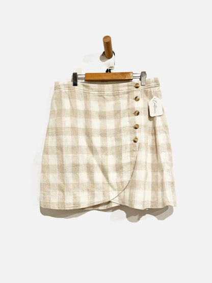 Madewell Tan Plaid Mini Skirt - 8