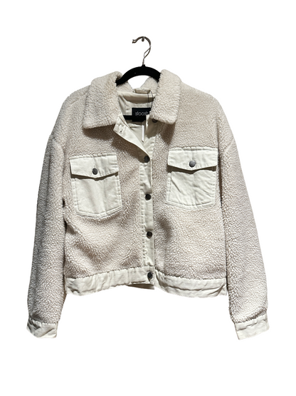 Stoosh Off White Shearling Jacket - Medium