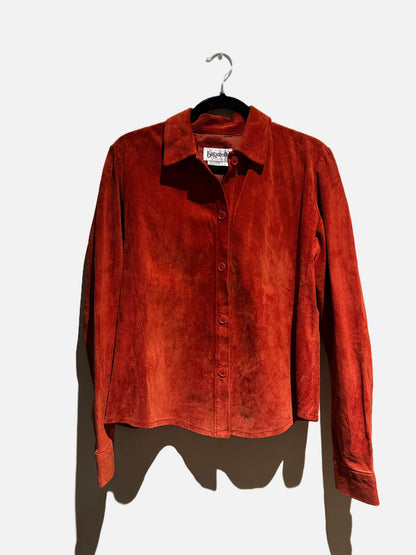 Bagatelle Vintage Red Suede Shacket - Large