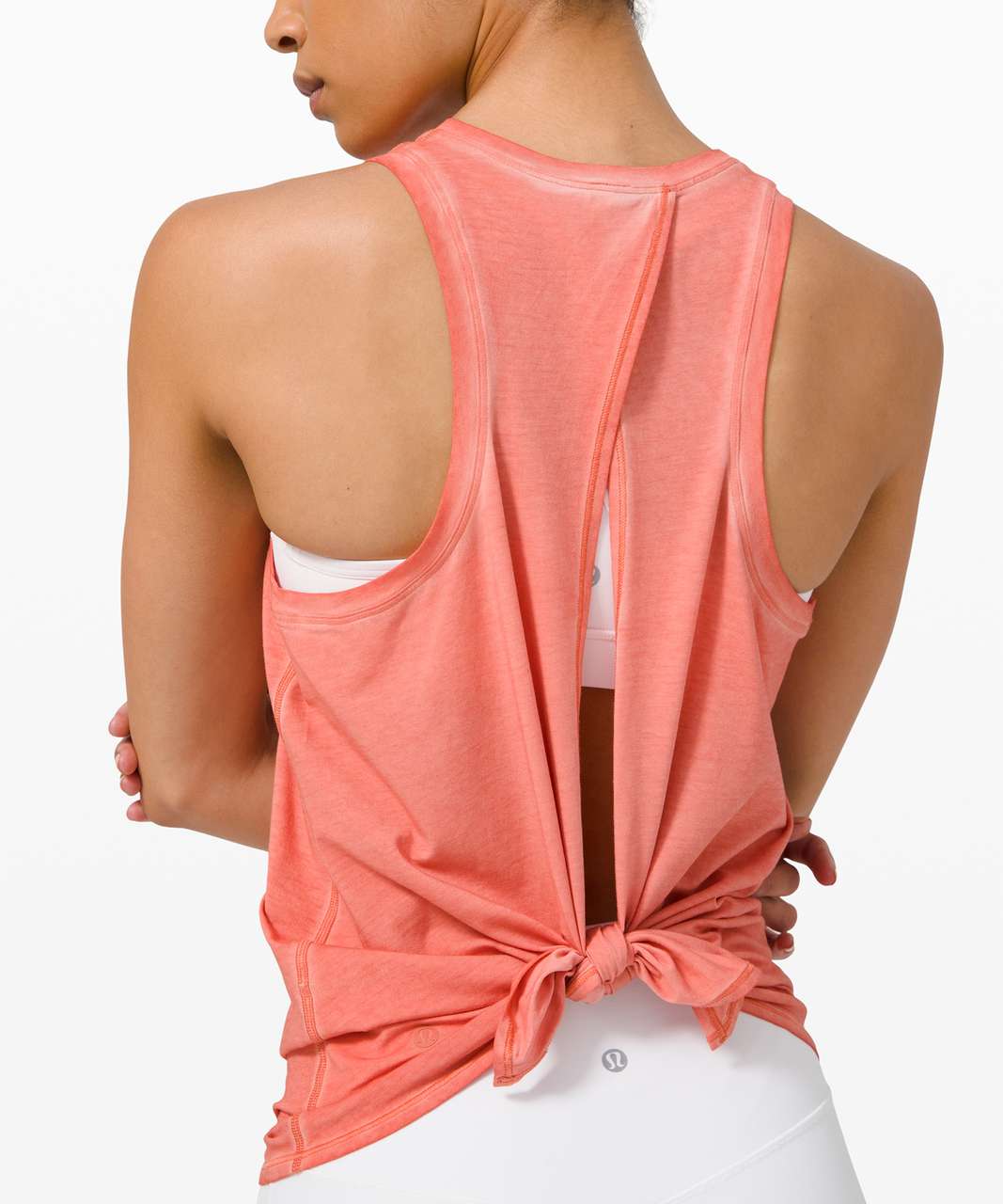 Lululemon All Tied Up Tank in Sublimado Pigment Dye Rustic Coral - Small
