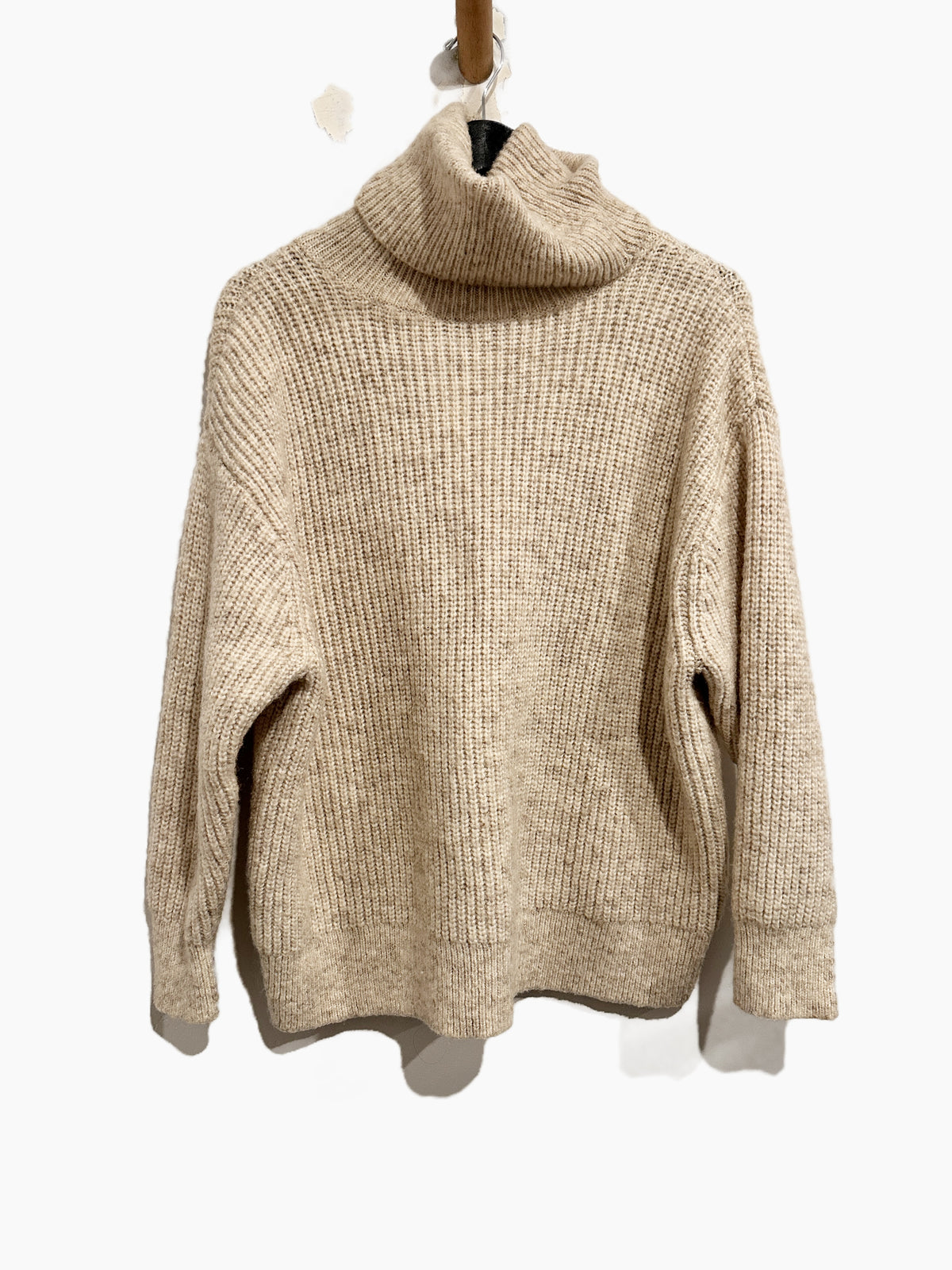 Cleo + Wolf Oversized Turtleneck Sweater in Oatmeal - Small
