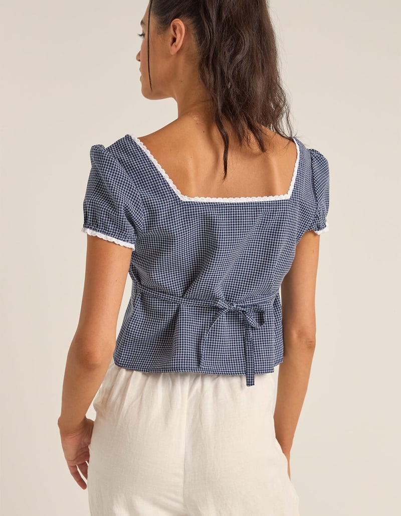 NWT Rhythm Sadie Navy Short Sleeve Top - Small
