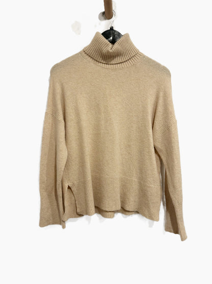 J.Crew Turtleneck Sweater in Supersoft Yarn in Heather Sand - Small