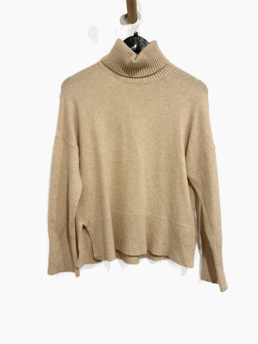 J.Crew Turtleneck Sweater in Supersoft Yarn in Heather Sand - Small