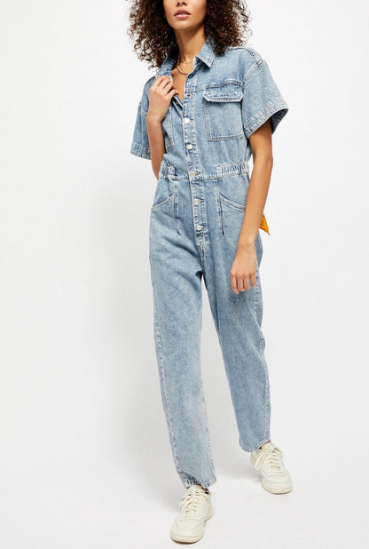 Free People Marci Denim Coveralls - Large