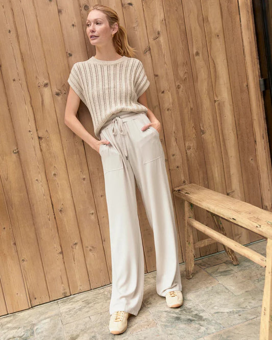 Splendid Cream Cable Knit Tank - Small