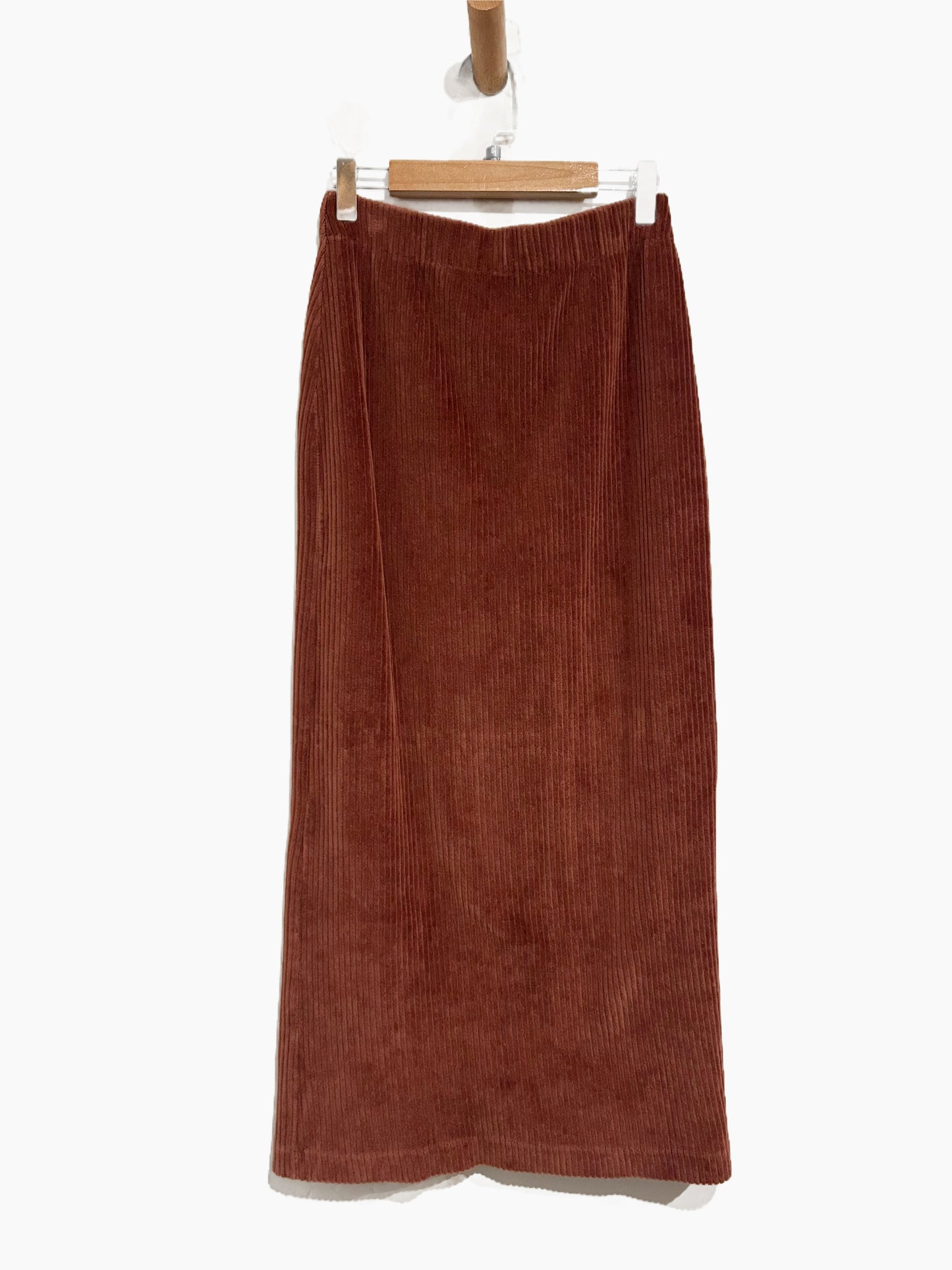 Free People Helen Brown Ribbed Corduroy Tube Skirt - Small