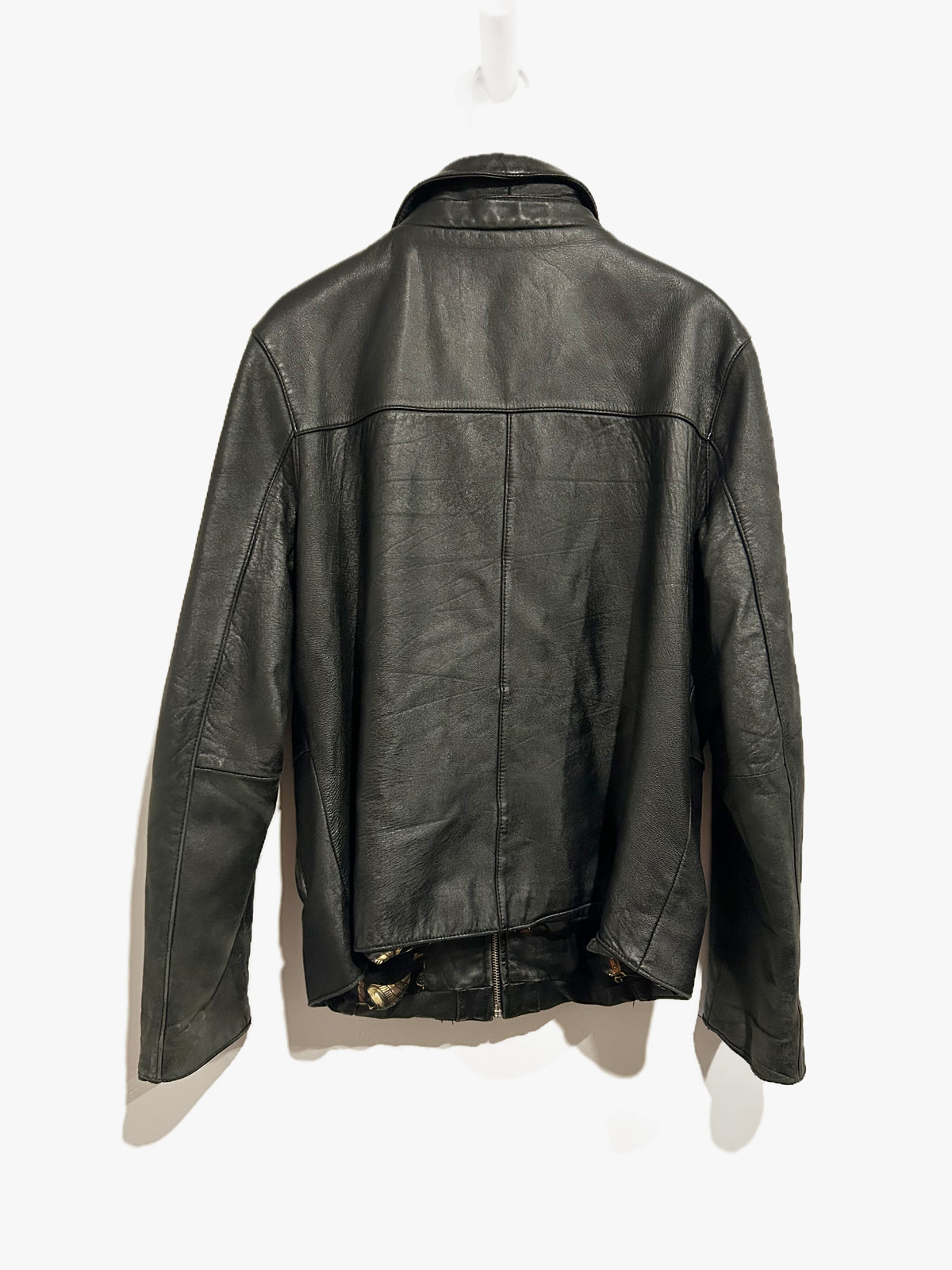 Adler Vintage Black Leather Jacket - Large