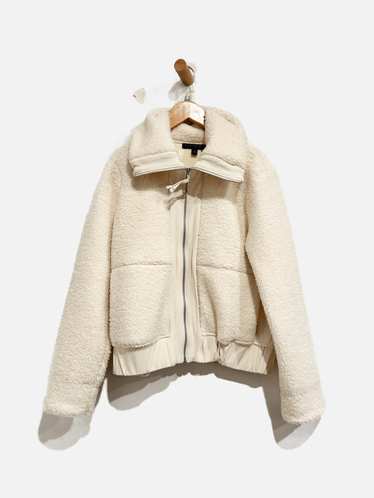 Banana Republic Cream Shearling Bomber Jacket - XS
