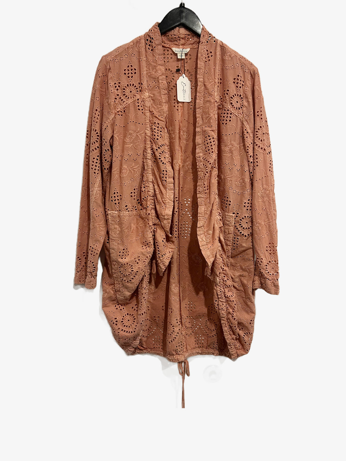 Sundance Moonlight Eyelet Jacket in Terracotta - Large