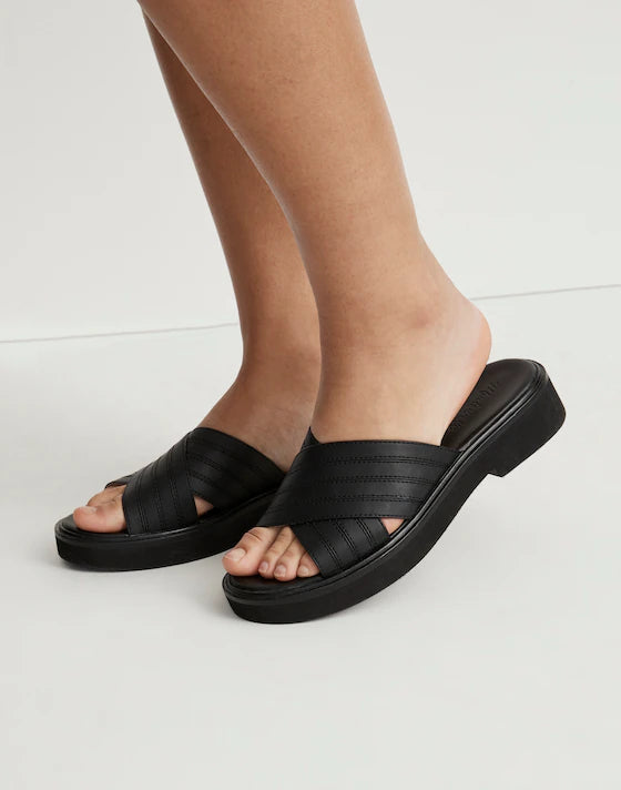 Madewell The Alina Platform Sandal in True Black - 7.5