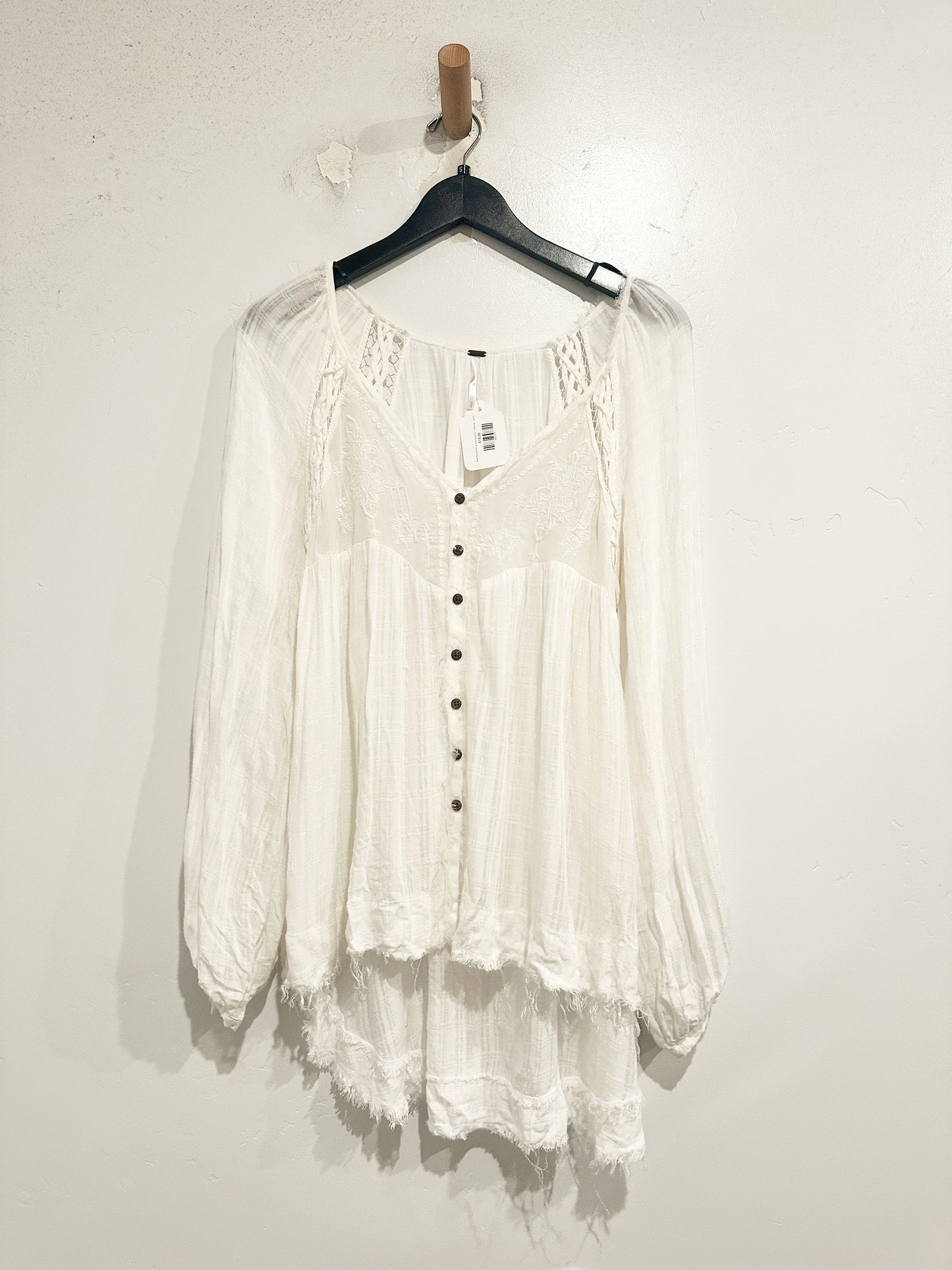 Free People White Lie Top in Ivory - Small