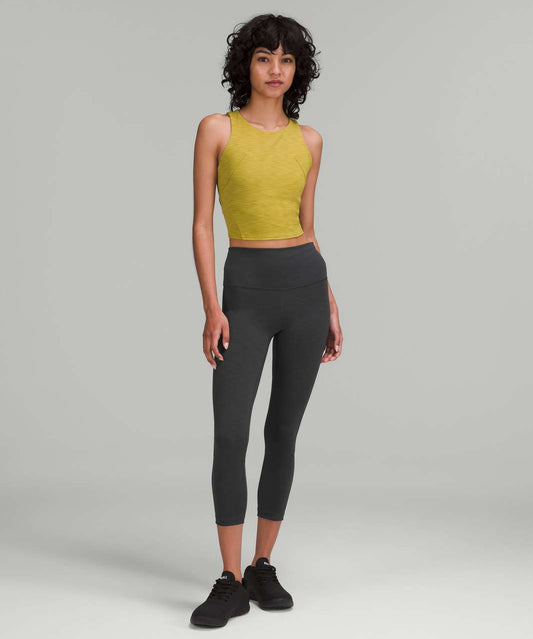 Lululemon Wunder Train High-Rise Crop 23" in Heathered Graphite Grey - 8