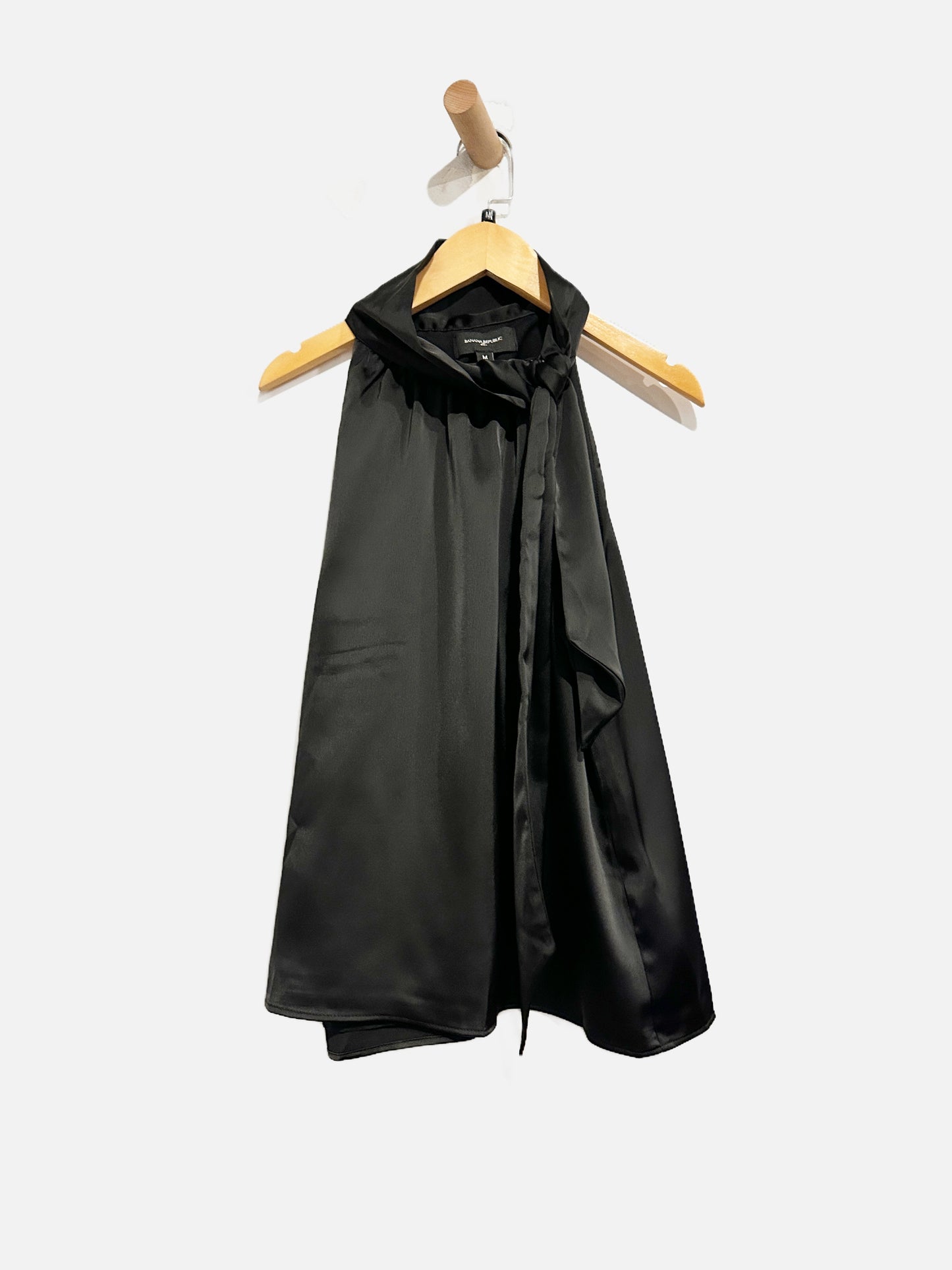 Banana Republic Black Satin Halter Tank - Medium