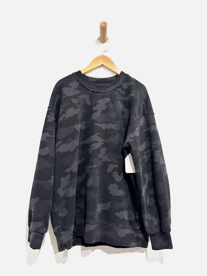 Lululemon Perfectly Oversized Gray Camo Pullover - Small
