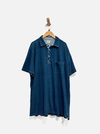 Faherty Blue Indigo Polo - XL