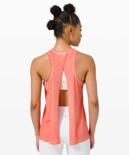 Lululemon All Tied Up Tank in Sublimado Pigment Dye Rustic Coral - Small