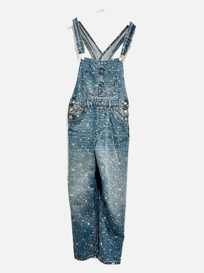 Free People Ziggy Paint Splatter Overalls -XS