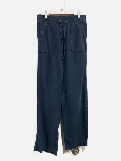 Athleta Navy Linen Wide Leg Pants - 2