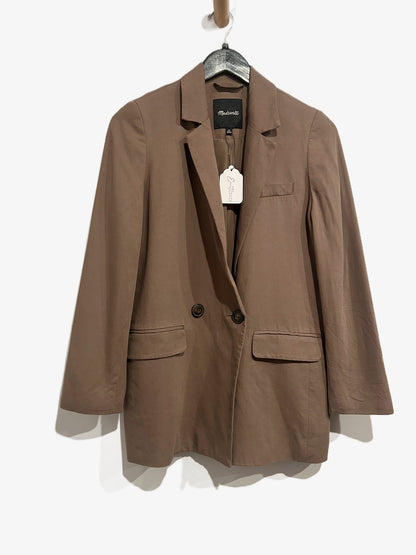 Madewell Drapeweave Caldwell Double-Breasted Blazer in Castle Rock - XS