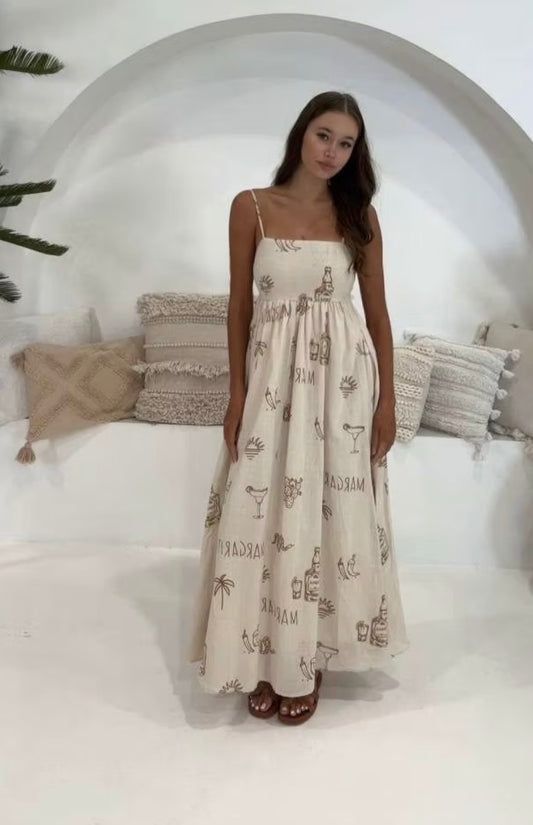 By Frankies NWT Cream Margarita Maxi Dress - XS