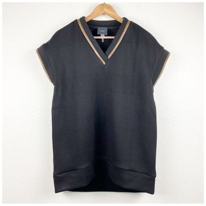 Lysse Quilted Convertible Sweatshirt In Black Size Small