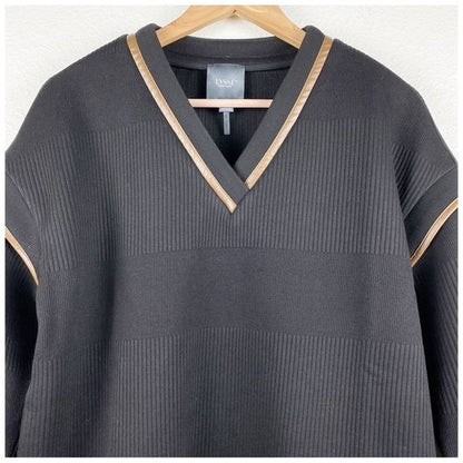Lysse Quilted Convertible Sweatshirt In Black Size Small