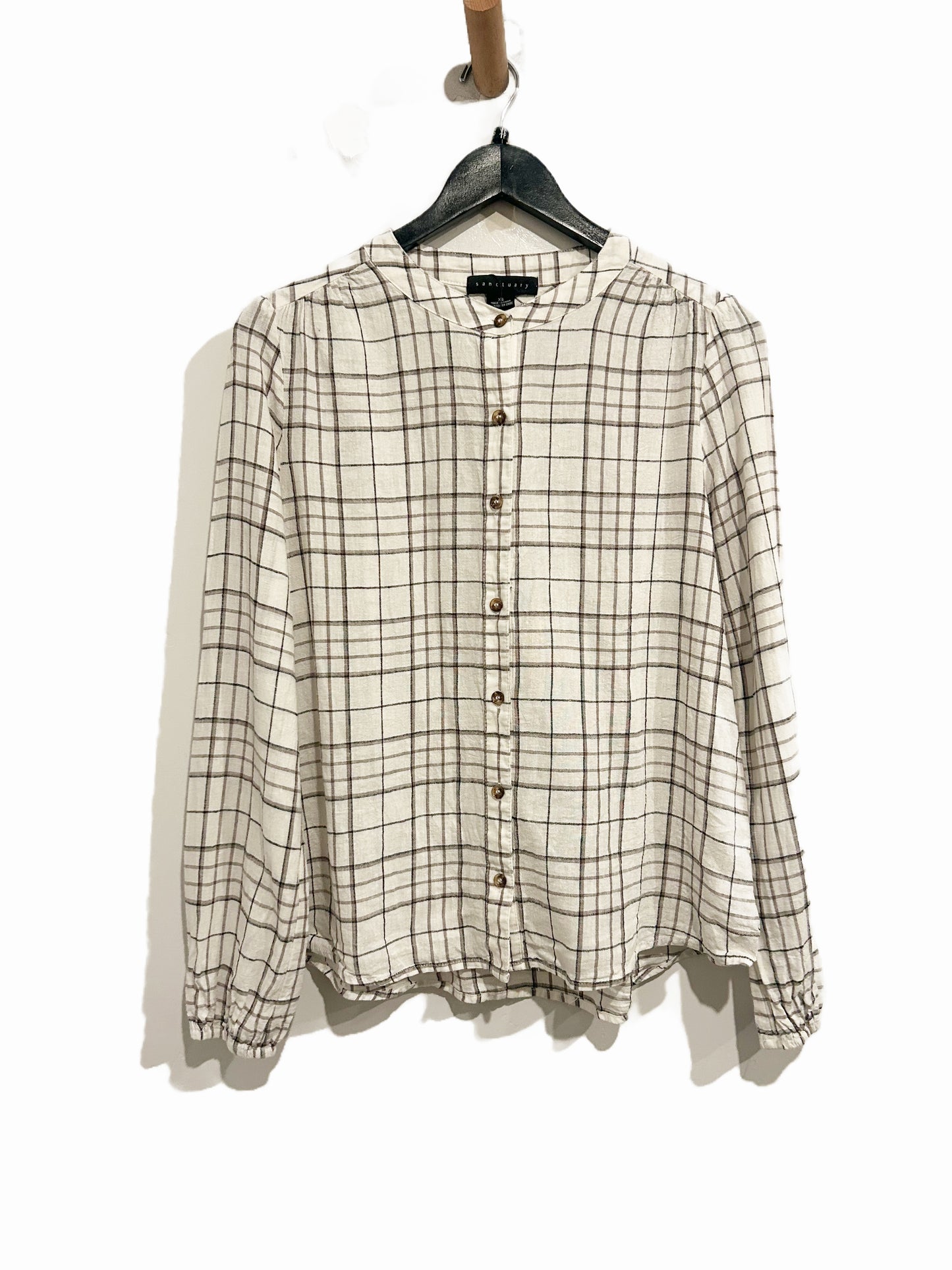 Sanctuary As You Are Button Up in Window Pane - XS