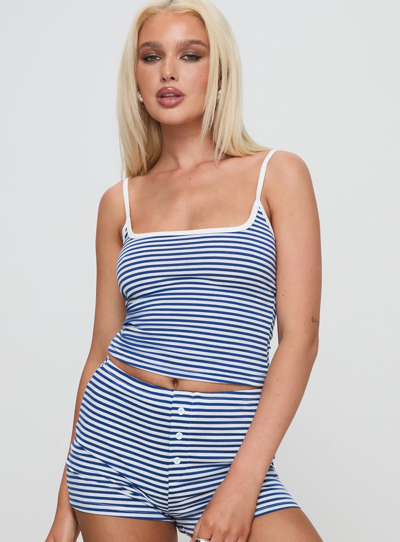 Princess Polly Winslet Cami Top in Blue Stripe - 4