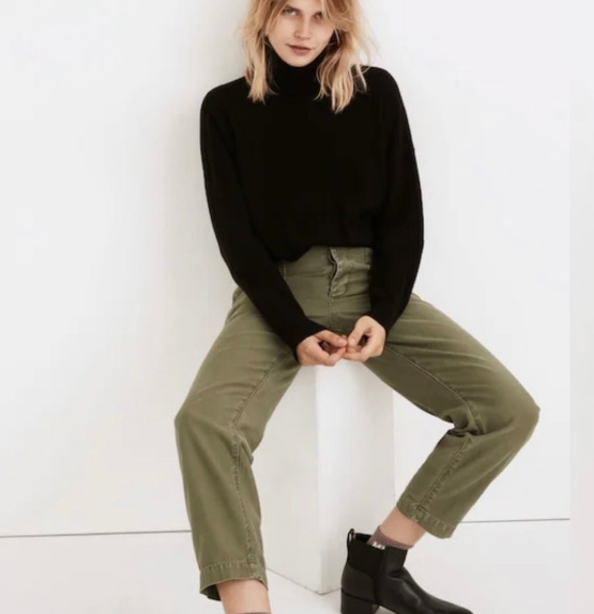 Madewell Black Turtleneck - Small