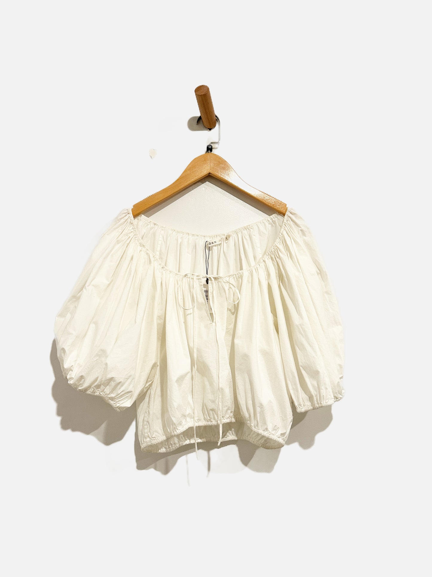 Doen White Peasant Blouse - Medium