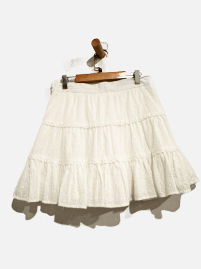 Altar’d State White Floral Eyelet Mini Skirt Set - Medium