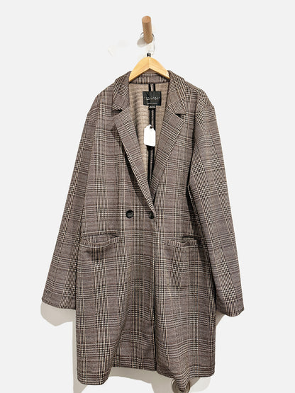 Sanctuary Balck Houndstooth Coat - Large