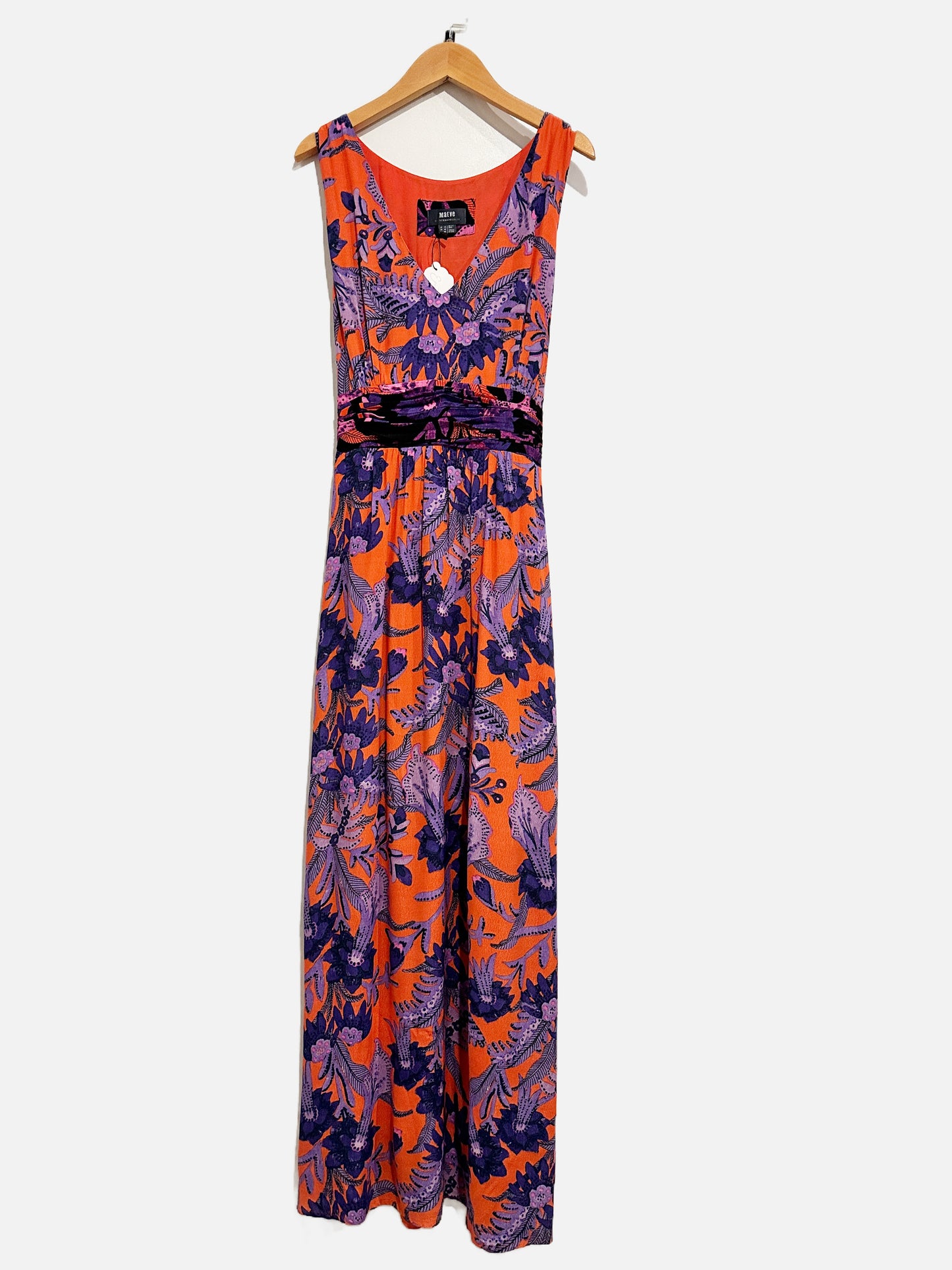Anthropologie Maeve Orange/Purple Maxi Dress - 10