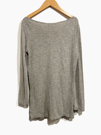 Marine Layer Black and White Stripe Boat Neck LS Top - XS