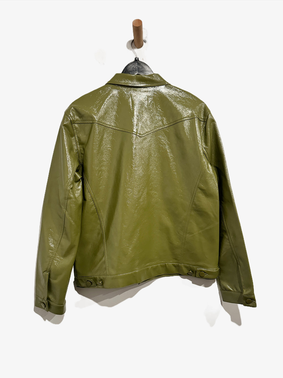 Industry Green Patent Leather Jacket - Medium