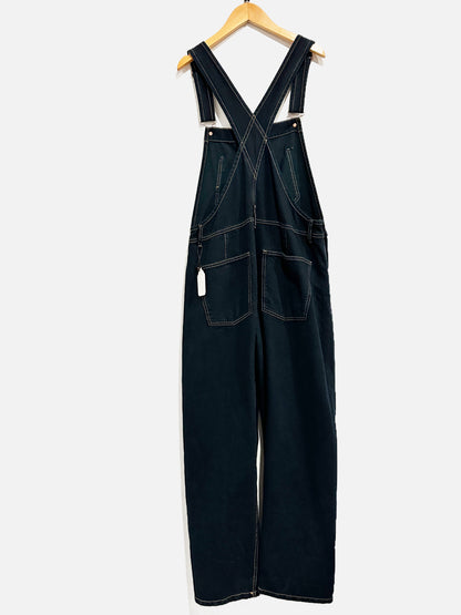 Free People Ziggy Black/Blue Overalls - Small