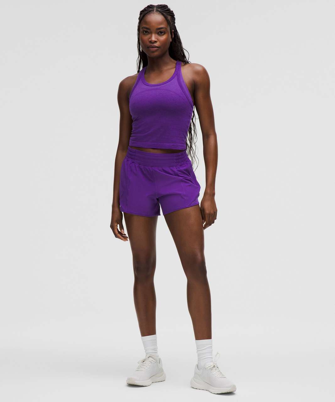 Lululemon Hotty Hot High-Rise Lined Short 4" in College Purple - 8