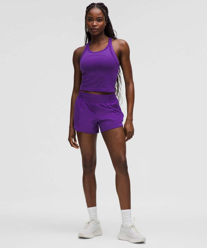 Lululemon Hotty Hot High-Rise Lined Short 4" in College Purple - 8