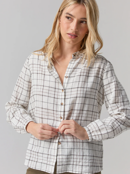 Sanctuary As You Are Button Up in Window Pane - XS