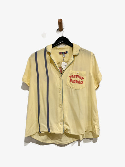 Urban Outfitters Retro Petrol Souvenir Button-Down - Medium