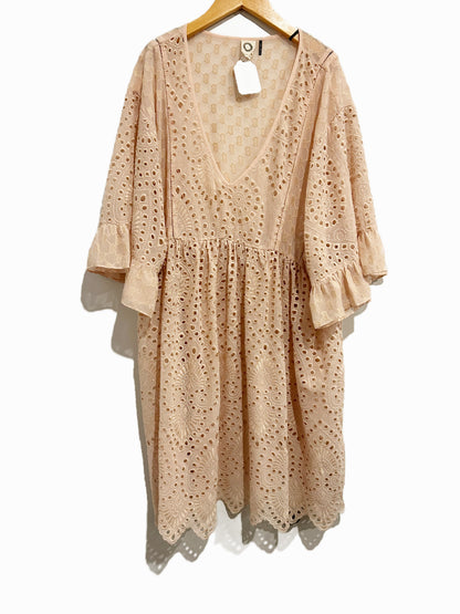 Akemi + Kin Brooke Eyelet Swing Dress in Peach - 12
